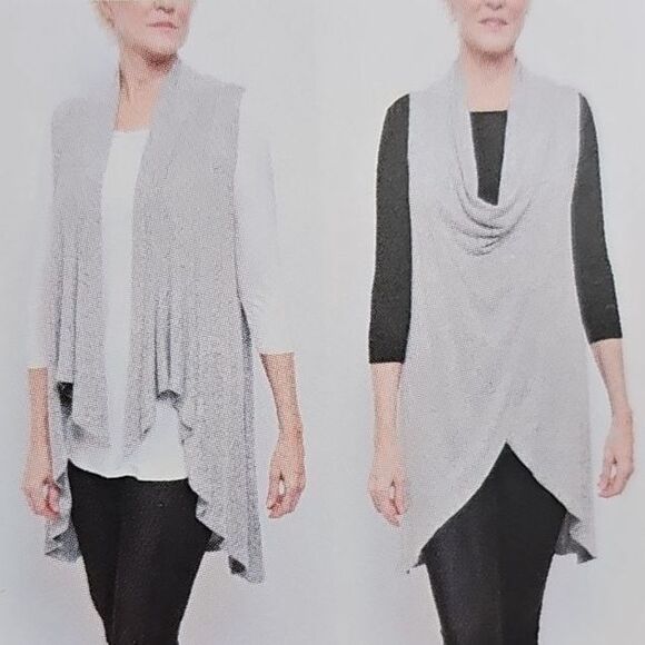 NWT Cardigan Open Or Closed Style Heather Blue Size Large - Picture 1 of 6